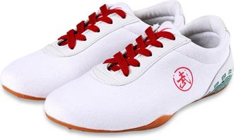 Generic Martial Arts Shoes, Tai-Chi Kung-Fu Trainers Adult Child Non-Slip Breathable Gym Outdoor Sports(10.5 UK Child) White