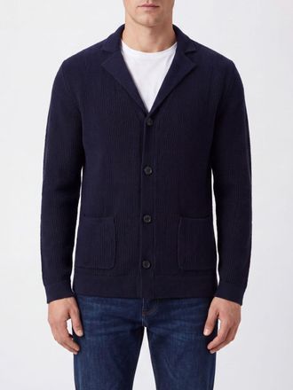 Ballantyne Cardigan blazer in pura lana con revers e tasche a toppa