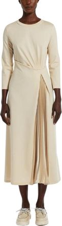 Max Mara Kleedjes, Dames, Beige, L, Maxi Jurk