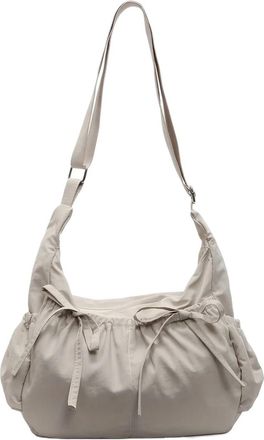 Generic Womens Shoulder Bags Lightweight Nylon Pleated Crossbody Bag Multiple Pockets Hobo For Women Commuting(BK)
