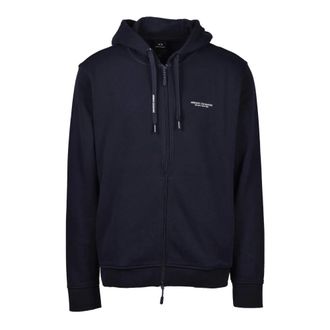 A|X Armani Exchange Cotone Elastan Felpa - - Sweatshirts & Hoodies - Uomo - Blu - L