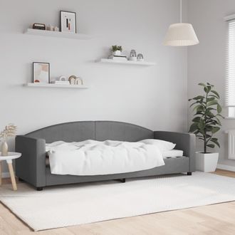 vidaXL Sof&aacute; Cama Sin Colch&oacute;n Tela Gris Oscuro 80x200 Cm Vidaxl