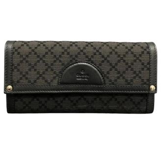 Gucci Pre-owned Wallets, female, Black, Size: ONE SIZE Pre-owned Long wallet (bi-fold)