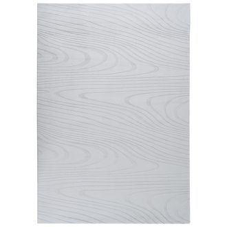 Beliani Alfombra De Pelo De Conejo Sint&eacute;tico Peluda Motivo Vetas 160 X 230 Cm Gris Claro Ontake