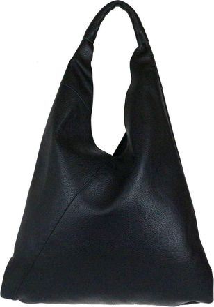 Girly HandBags Womens V Shape Genuine Top Handle Bag - Black