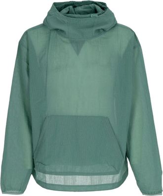 Nike Mesh Hoodie met gezichtsbescherming - Heren - Sportshirts - Groen - S - Nylon - Fitness