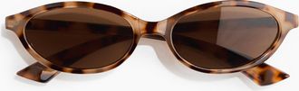 H&M Ovale Sonnenbrille - Beige
