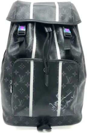 Louis Vuitton Pre-owned Backpacks, male, Black, Size: ONE SIZE Pre-owned Fabric louis-vuitton-bags