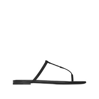 Saint Laurent Flat Sandals, female, Black, 3 1/2 UK, Stylish Sandals for Summer
