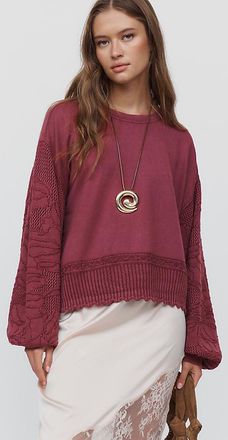 Pilcro 100% Cotton Sweater Sleeve Sweatshirt