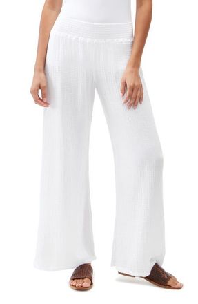 Michael Stars Smocked Wide Leg Pants in White at Nordstrom, Size X-Small
