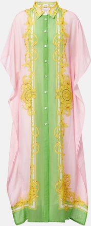 Versace Printed cotton and silk voile kaftan