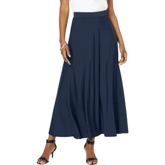 Roaman's Ultrasmooth Fabric Maxi Skirt in Navy at Nordstrom, Size 12