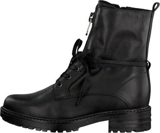 Omoda Schoenen, Dames, Zwart, 36 EU, Leer, Zwarte Veterschoenen met Zijrits