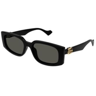 Gucci Sunglasses, unisex, Black, Size: 55 MM Squared Sunglasses