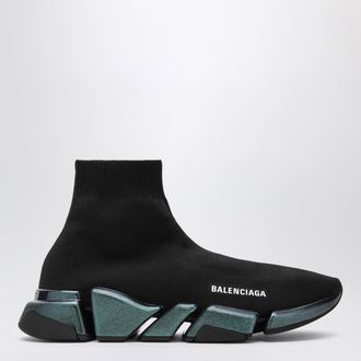 Balenciaga Sneaker Speed 2.0 Iridescent nere/blu in maglia