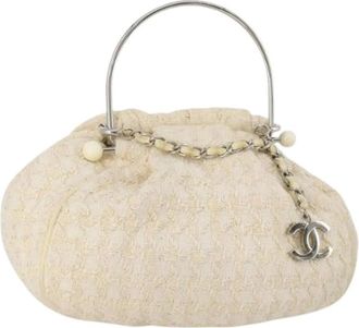 Chanel Borsa a mano vintage in tela Pre-owned - - Pre-owned - Donna - Beige - ONE SIZE