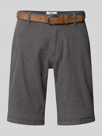 Redefined Rebel Bermudas mit G&uuml;rtel und Eingrifftaschen Modell NEBRASKA in Anthrazit Melange, Gr&ouml;&szlig;e XXL