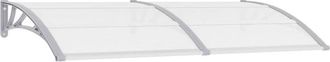 vidaXL Marquesina Para Puerta Pc Gris Y Transparente 200x75 Cm Vidaxl