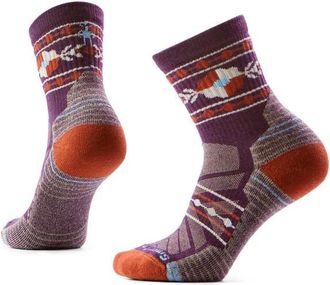 Smartwool Hike Light Cushion Retro Floral Mid Crew Wandersocken f&uuml;r Damen | bunt