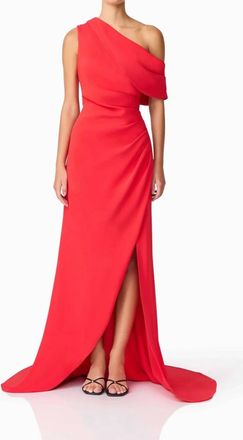 Elliatt Isadora Off The Shoulder Gown In Red