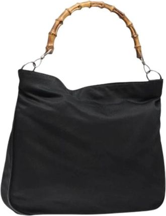 Gucci Pre-owned Nylon Schoudertas - Dames - Vintage Schoudertas - Zwart - ONE Size - Nylon - Vintage