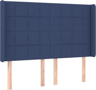 vidaXL Cabecero Con Led De Tela Azul 147x16x118/128 Cm Vidaxl