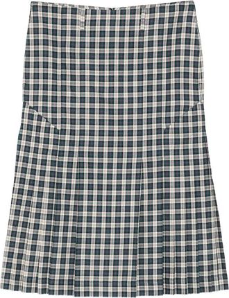 Dries Van Noten Check-pattern Pleated Skirt