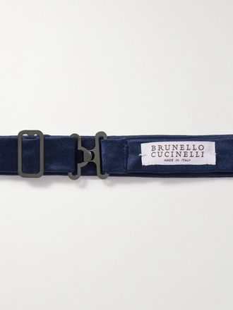 Brunello Cucinelli Self-Tie Duchesse Cotton and Silk-Blend Satin Bow Tie
