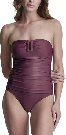 DKNY Shirred Bandeau Swimsuit