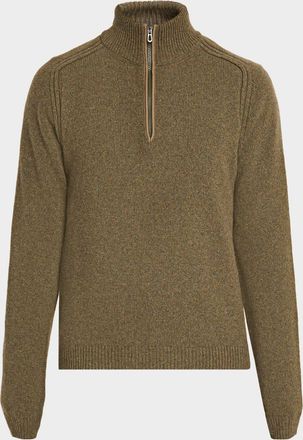 Sease Mens Cashmere Mouline Half-Zip Sweater
