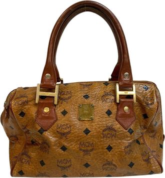MCM Mcm Leather Boston Bag (Pre-Owned)