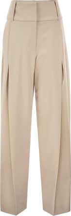 Sportmax Pantalones Sportmax Spxgirino de pernera ancha de lana virgen el&aacute;stica