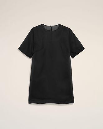 Ami Black Silk Mini Trapeze Dress Black - 34 - for Women