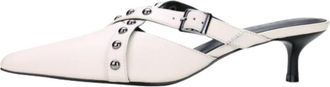 Yosi Samra Womens Alexis Leather Kitten Heel In Bone