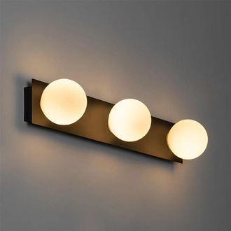 QAZQA Cederic Moderne wandlamp zwart 48 cm IP44 3 lichts