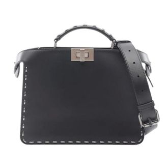 Fendi Pre-owned Peekaboo ISeeU Leren 2way Handtas - Dames - Pre-owned - Zwart - Maat: ONE Size Leer