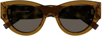 Saint Laurent Monogram Brown Cat Eye Ladies Sunglasses SL M94/F 008 53