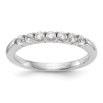 Diamond2Deal 14k White Gold Lab Grown Diamond Wedding Band Ring 1/2Ct Clarity- VS Color- G-H