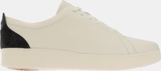 FitFlop Dames Fit Flop Rally Crystal Backtab Trainers in Wit Zwart