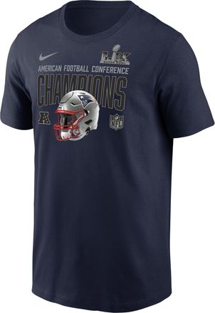Nike New England Patriots 2026 AFC Champions Glory Shield Nike Mens NFL T-Shirt in Blue | N19941S8KX-R29