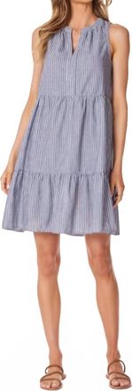 bobi Tiered Tank Dress In Navy