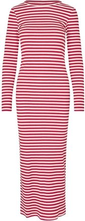 Lollys Laundry Gestreepte Maxi Jurk met Lange Mouwen - Dames - Maxi kleedjes - Veelkleurig - XS - Kleedjes