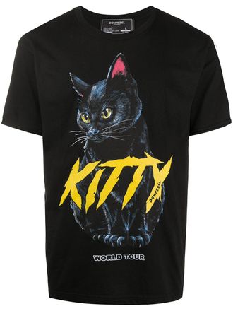 DOMREBEL Meow graphic-print T-shirt - men - Cotton - S - Black