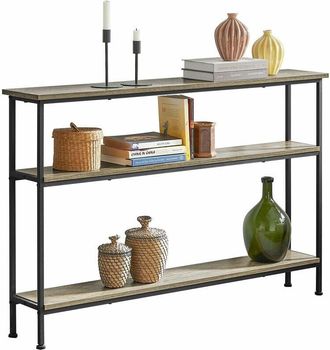 SoBuy Mesa de Entrada Recibidor Mesa de Consola con 3 Niveles Estructura de Metal, Estilo Industrial 120 x 77 x 20 cm FSB49-PZ Sobuy es
