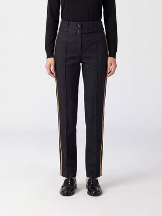 Dries Van Noten High-Waisted Slim Fit Wool Trousers with Belt