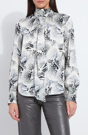 Lyssé Onyx Embellished Mock Neck Top in Winter Orchid at Nordstrom, Size X-Small