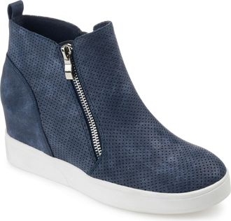 Journee Collection Women & apos;s Pennelope Medium and Wide Width Wedge Sneakers