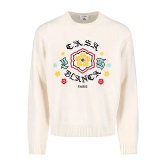 Casablanca Maglia - Heren - Ronde hals truien - Wit - XL - Truien & Vesten
