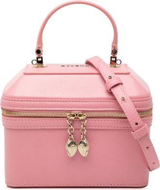 Bulgari Pink Leather Serpenti Forever Vanity Bag